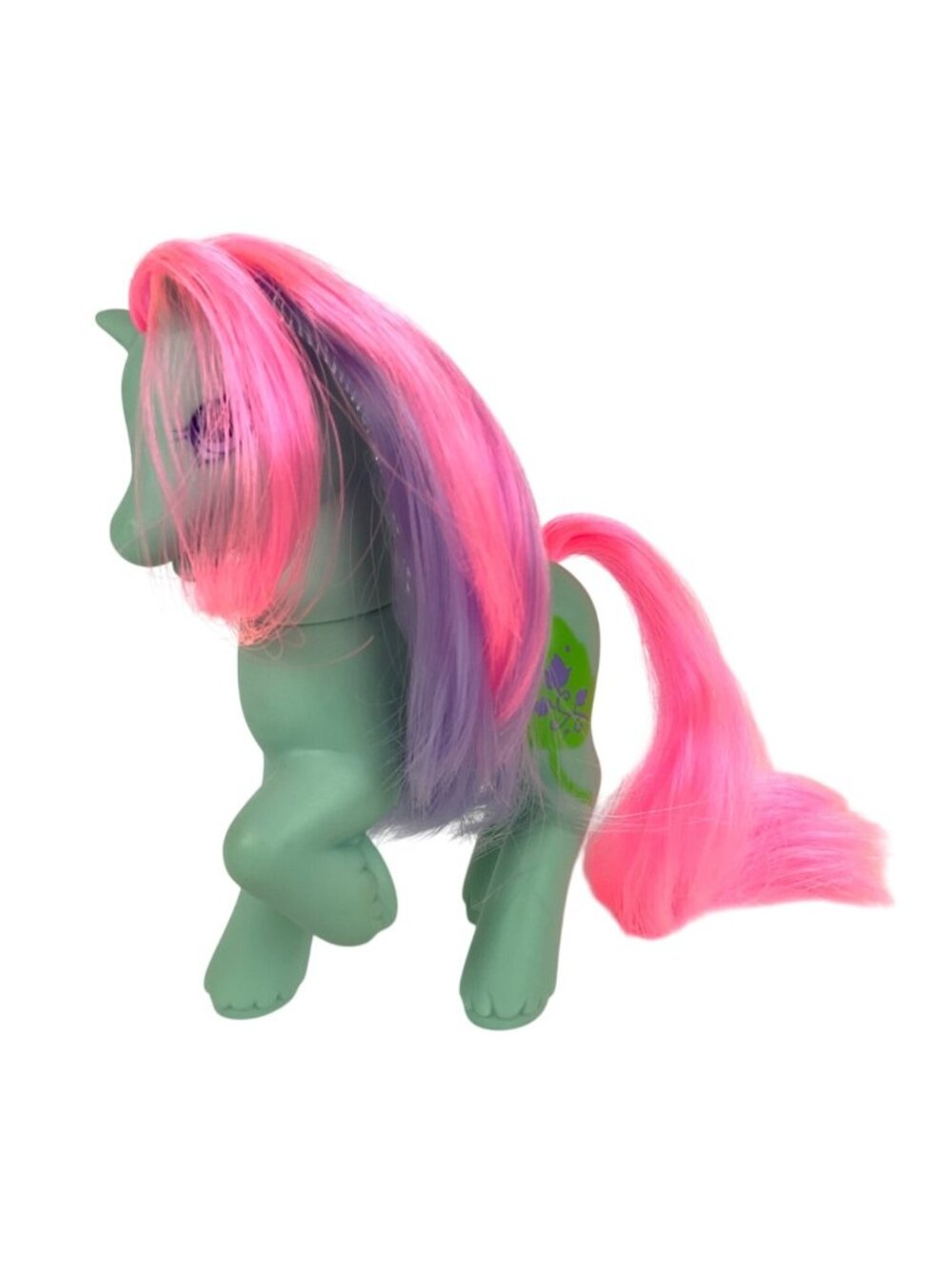 My Little Pony G2 Basket Surprise Ivy Green Horse Pink Purple Mane 1997 Hasbro